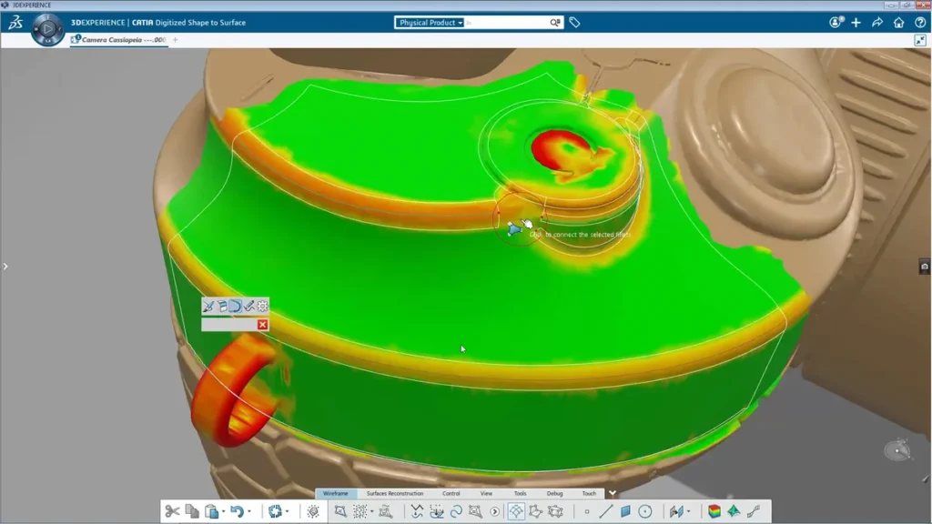 Proses 3D scan ke model CAD menggunakan CATIA Reverse Engineer